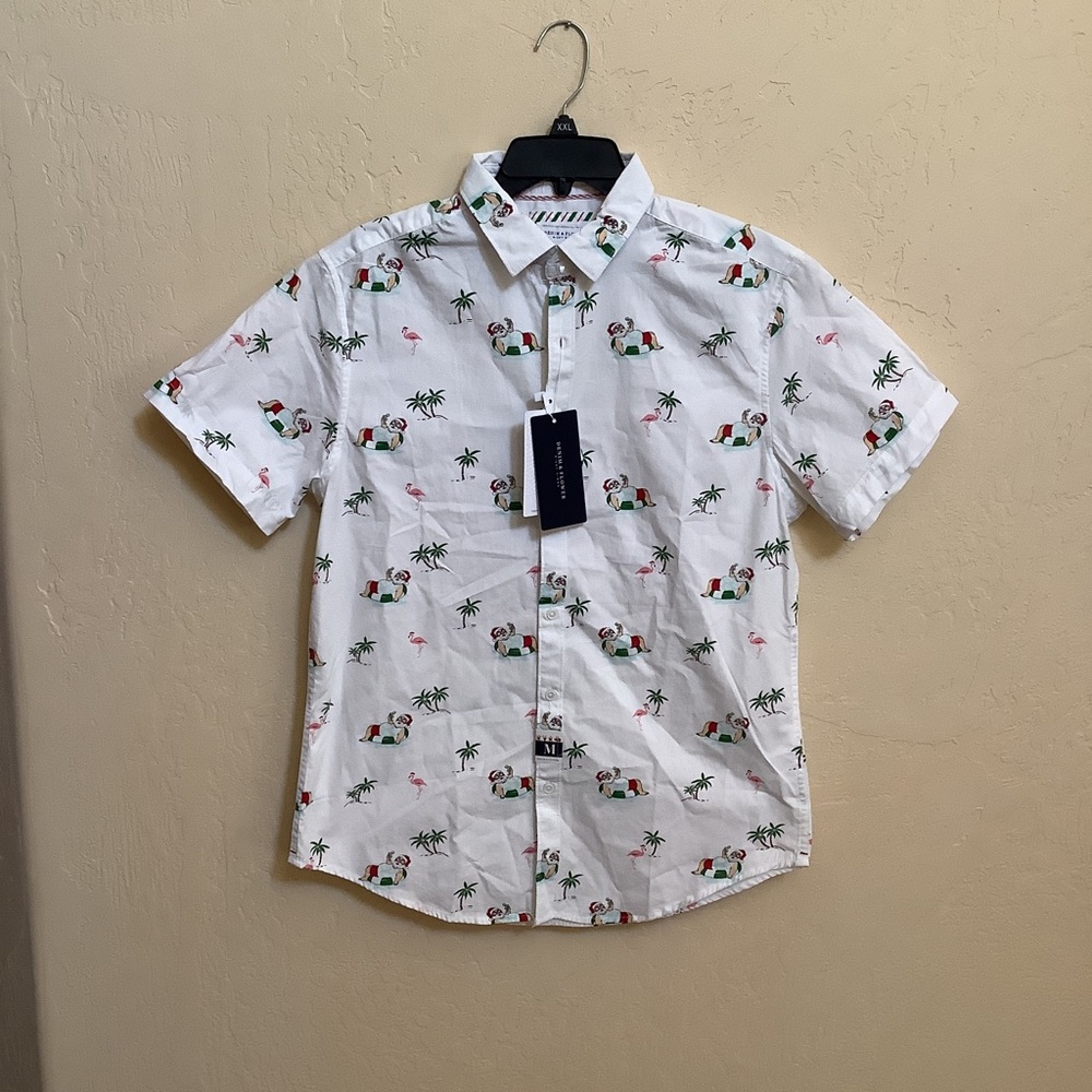 denim and flowers medium shirt - Picture 1 of 2